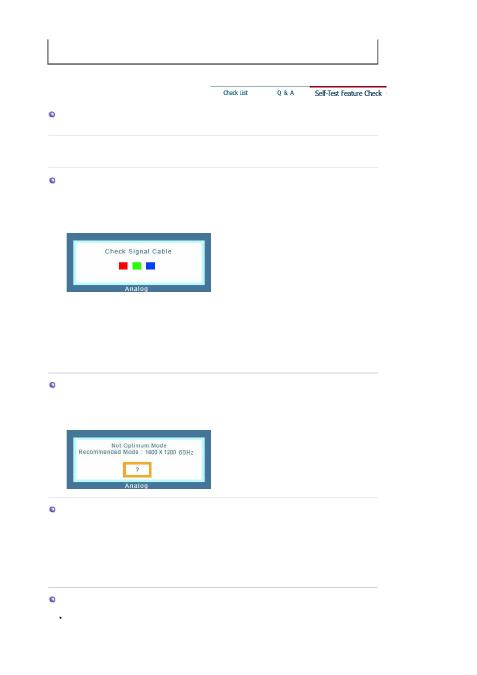 Self-test feature check | Samsung LS20HABKBQ-XAA User Manual | Page 64 / 75