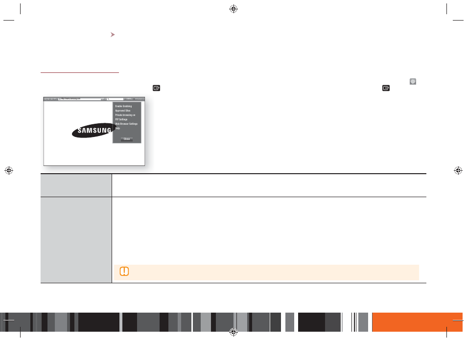 Network services, H using the web browser using the setting menu | Samsung GX-SM530CF-XAA User Manual | Page 91 / 102