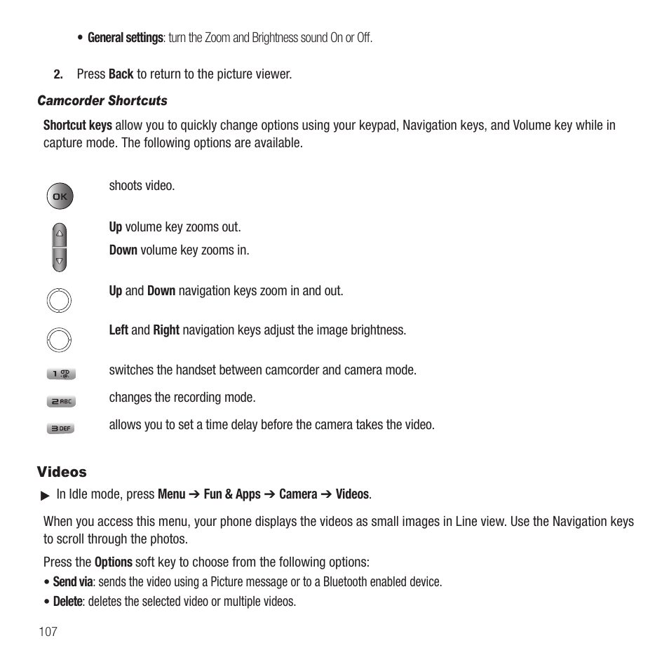 Videos | Samsung SGH-T459EGAGEN User Manual | Page 110 / 142