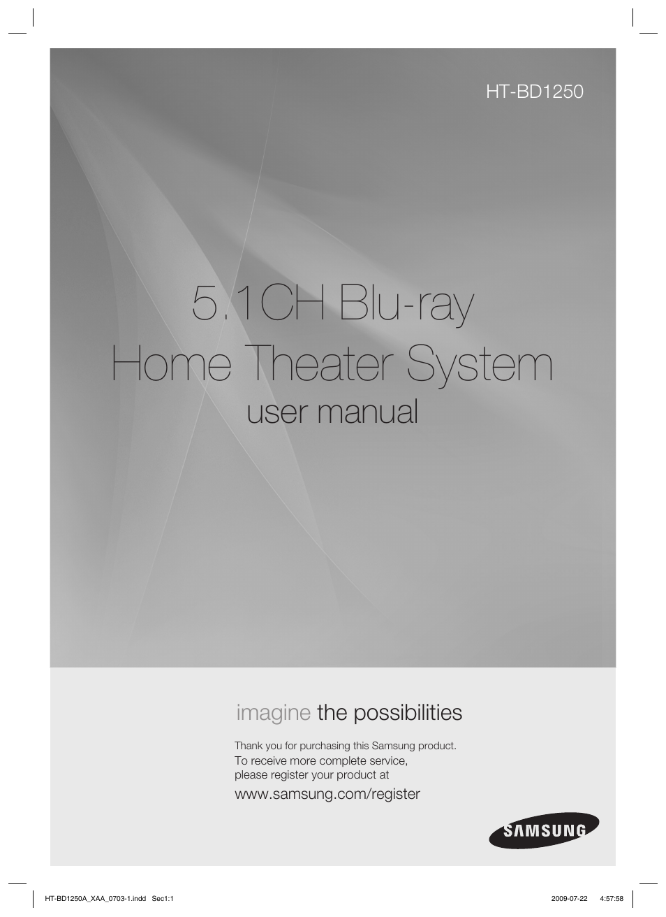 Samsung HT-BD1250T-XAA User Manual | 108 pages
