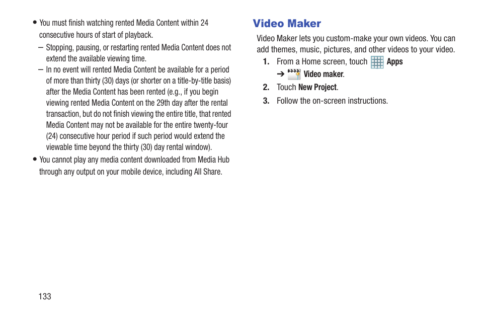 Video maker | Samsung GT-P5113TSYXAR User Manual | Page 138 / 242