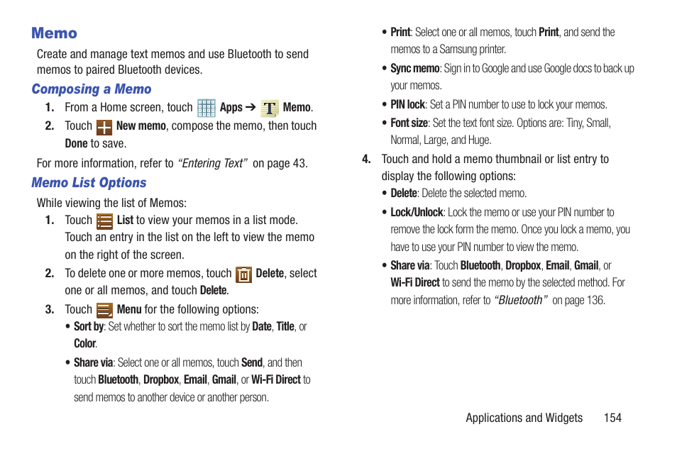 Memo, En. for more | Samsung GT-P5113TSYXAR User Manual | Page 159 / 242