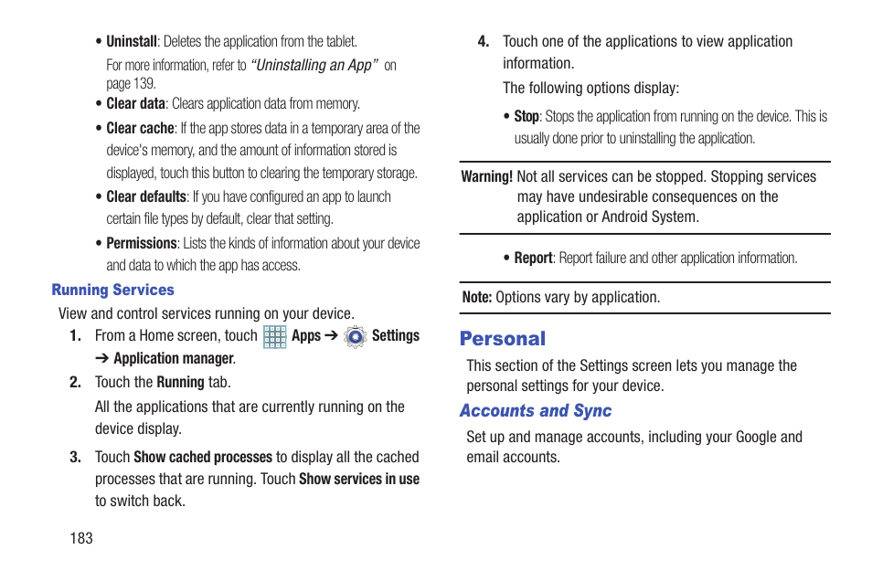 Personal | Samsung GT-P5113TSYXAR User Manual | Page 188 / 242