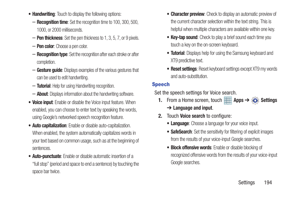Samsung GT-P5113TSYXAR User Manual | Page 199 / 242
