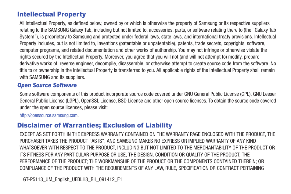 Samsung GT-P5113TSYXAR User Manual | Page 2 / 242