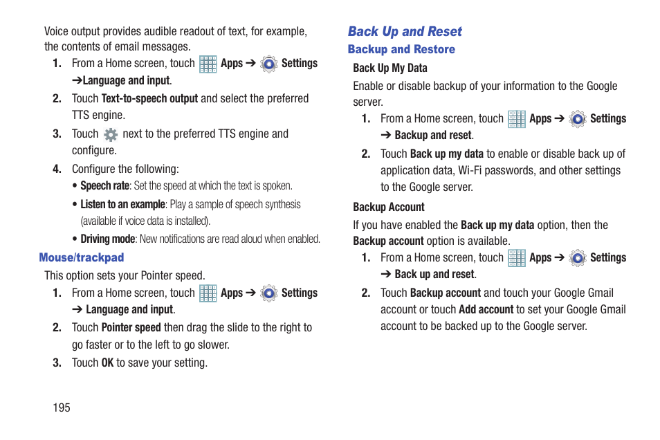 Samsung GT-P5113TSYXAR User Manual | Page 200 / 242