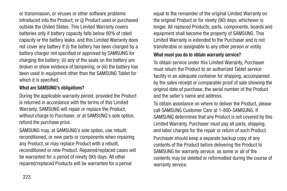 Samsung GT-P5113TSYXAR User Manual | Page 228 / 242