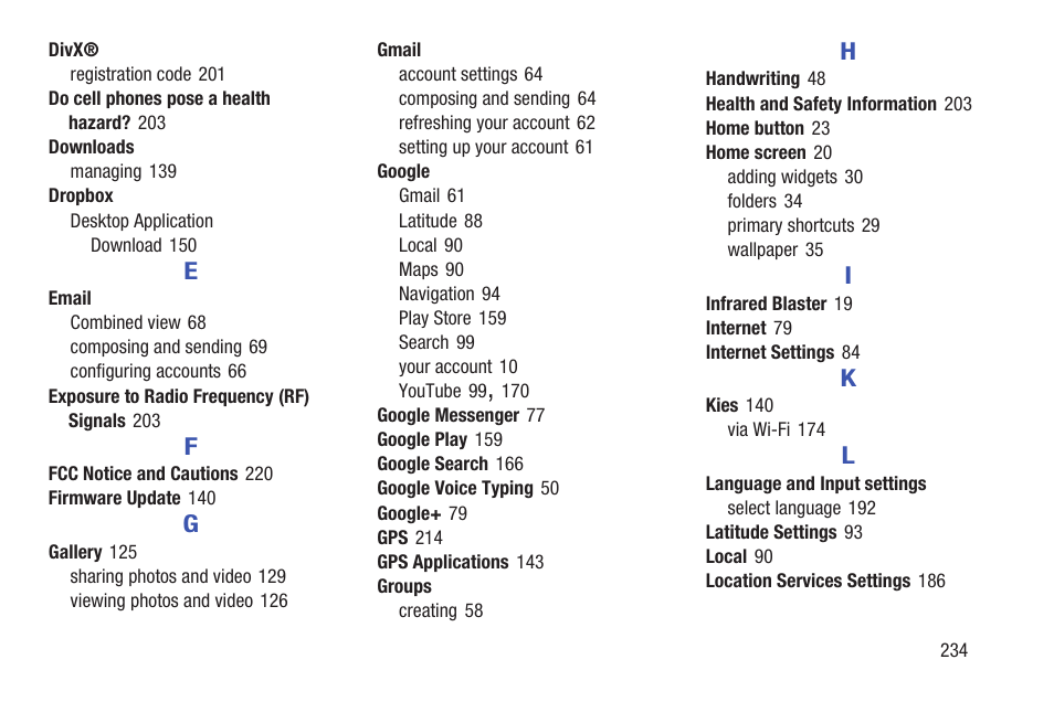 Samsung GT-P5113TSYXAR User Manual | Page 239 / 242