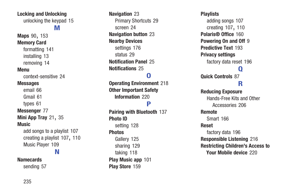 Samsung GT-P5113TSYXAR User Manual | Page 240 / 242