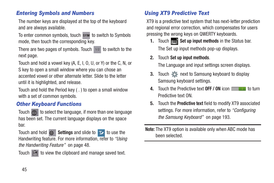 Samsung GT-P5113TSYXAR User Manual | Page 50 / 242