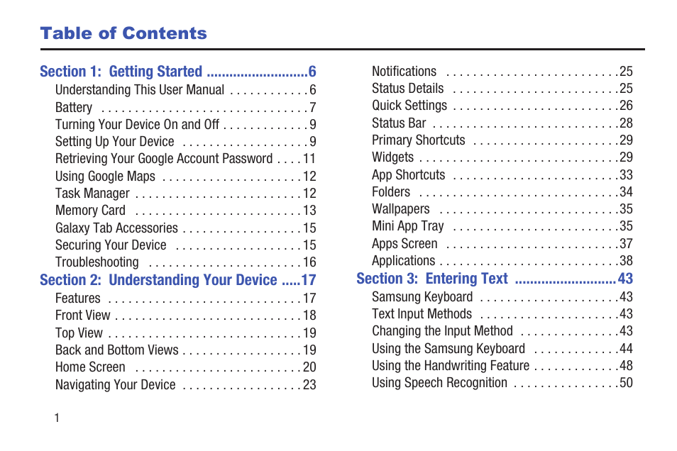 Samsung GT-P5113TSYXAR User Manual | Page 6 / 242