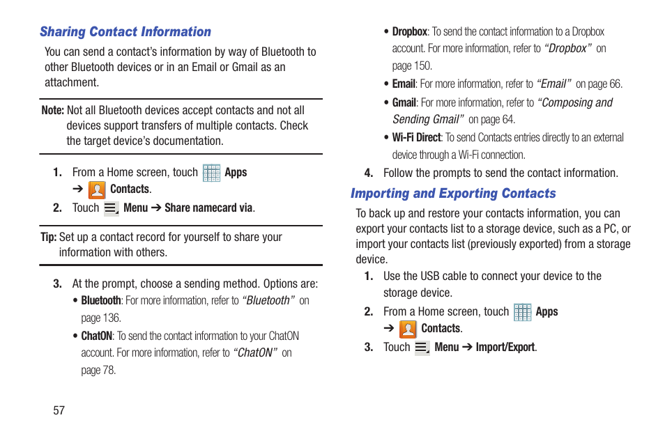 Samsung GT-P5113TSYXAR User Manual | Page 62 / 242