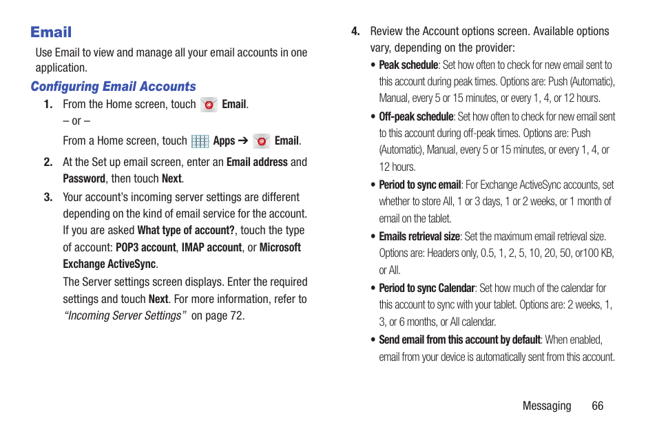 Email, For more information, refer to, For more information | Cts. for more | Samsung GT-P5113TSYXAR User Manual | Page 71 / 242