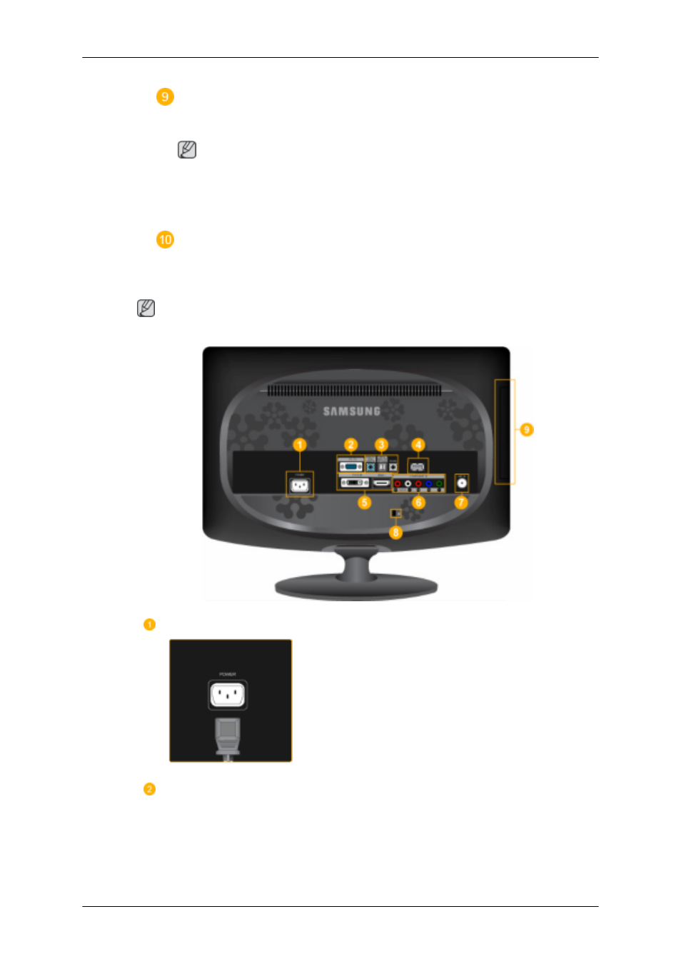 Rear | Samsung LS23CFUKFV-ZA User Manual | Page 5 / 23