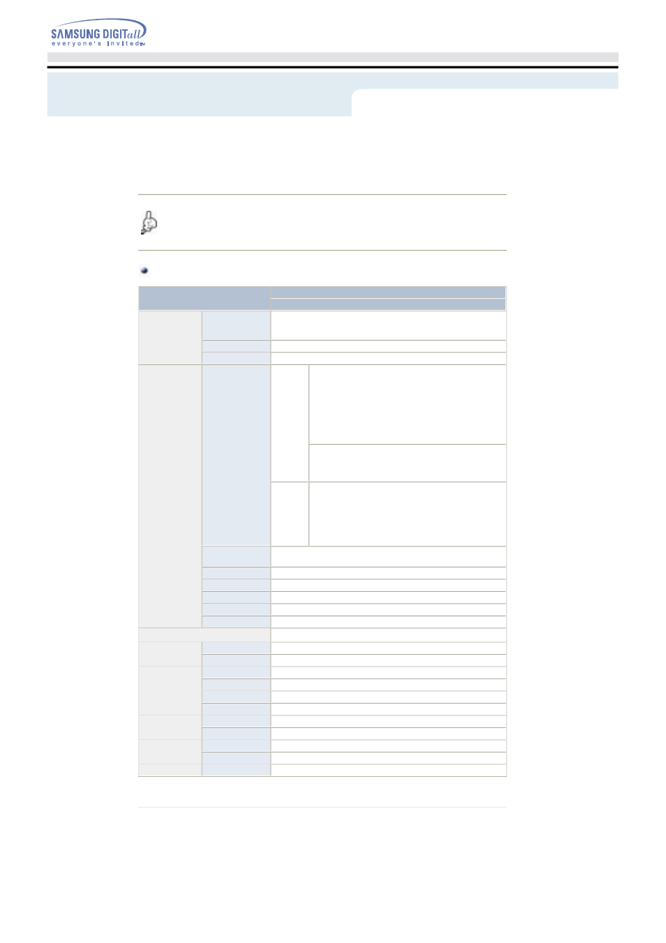 Specifications | Samsung SW-252SENB User Manual | Page 24 / 24