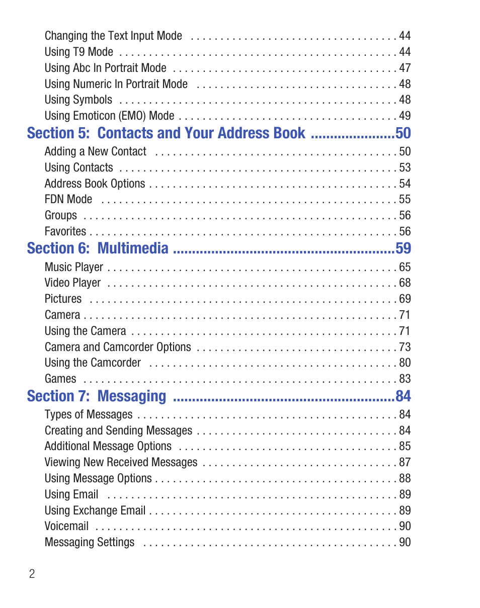 Samsung SGH-T528DBATFN User Manual | Page 6 / 157