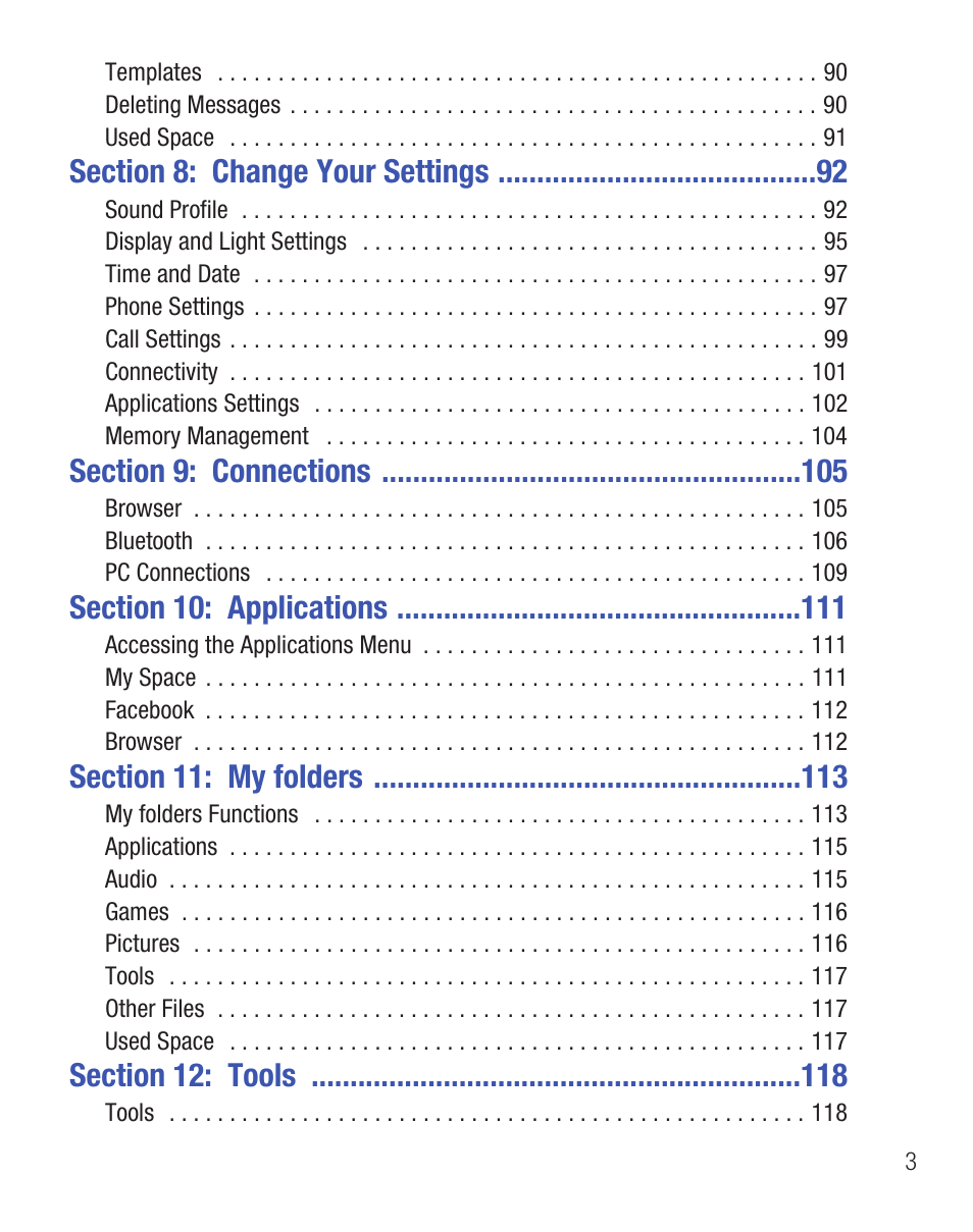 Samsung SGH-T528DBATFN User Manual | Page 7 / 157