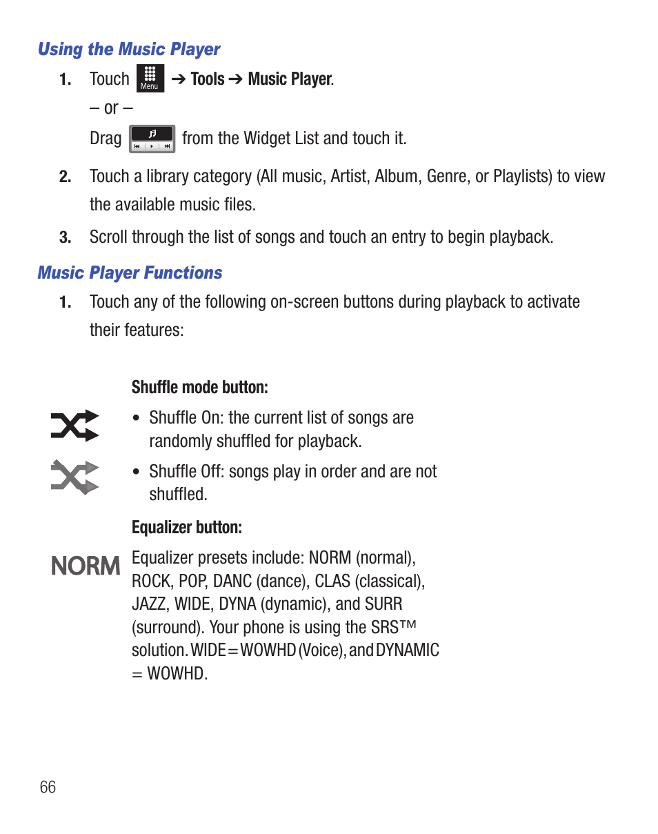 Norm | Samsung SGH-T528DBATFN User Manual | Page 70 / 157