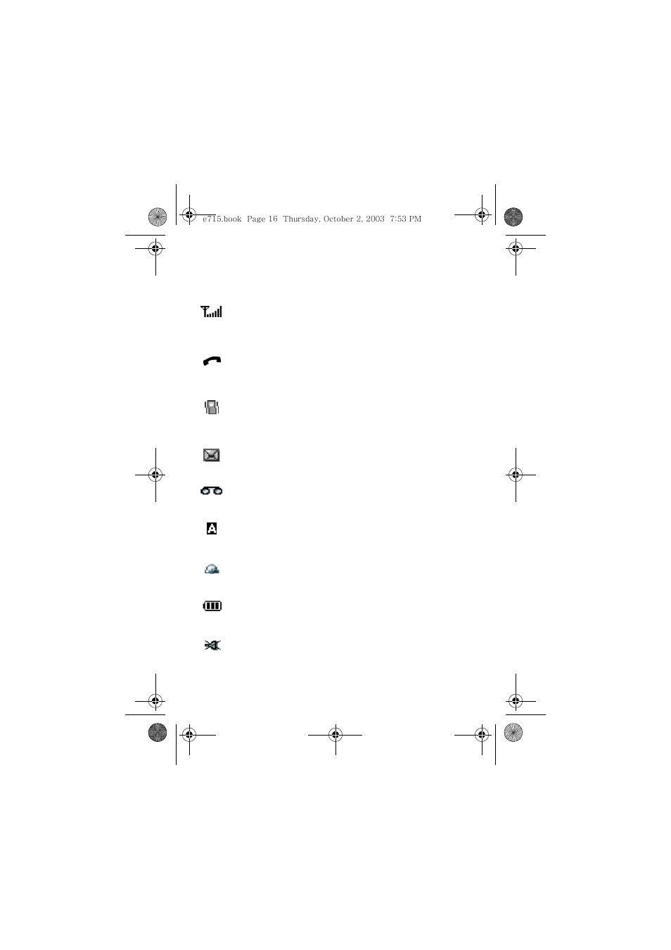 Icons | Samsung SGH-E715EAATMB User Manual | Page 20 / 164