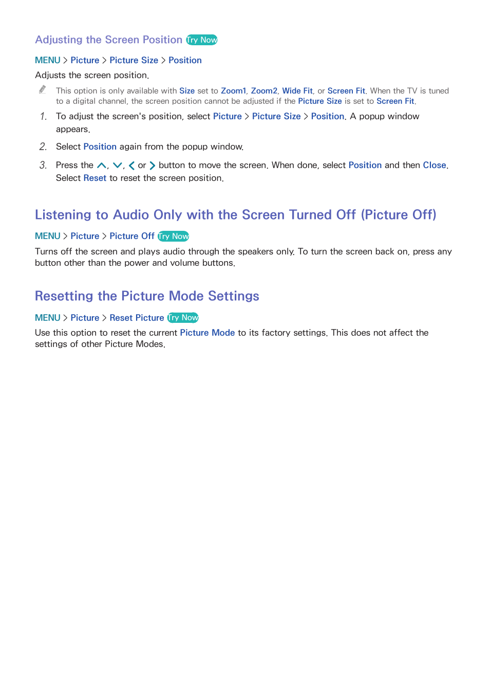 Picture off), 159 resetting the picture mode settings, Resetting the picture mode settings | Samsung UN65H8000AFXZA User Manual | Page 165 / 230