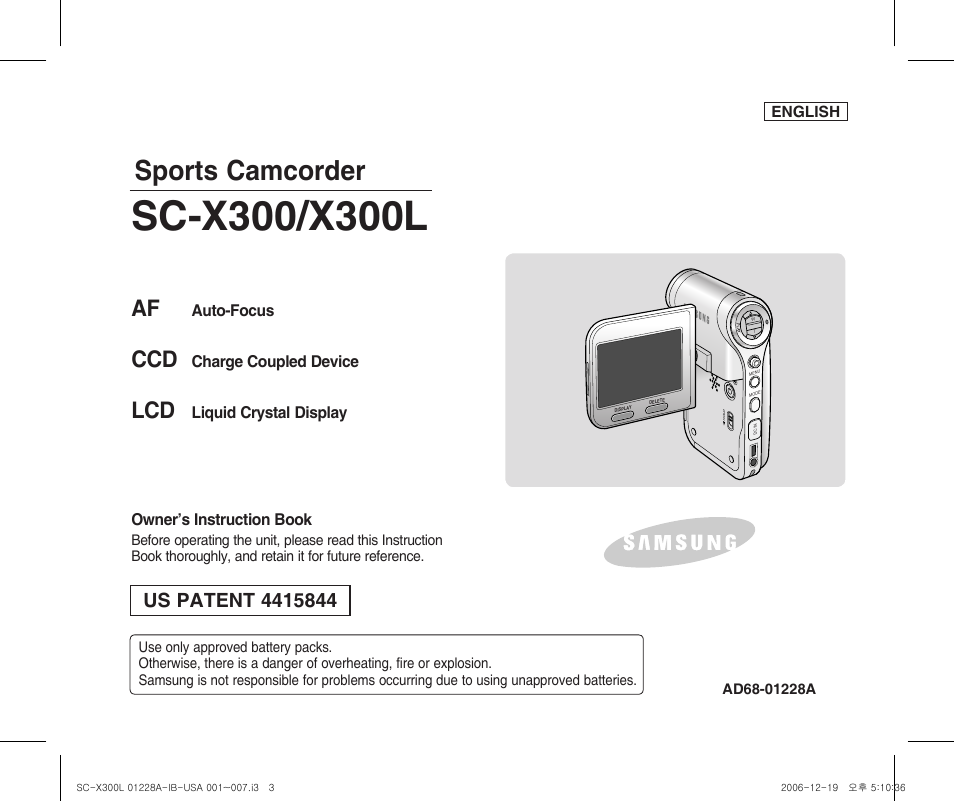 Samsung SC-X300L-XAA User Manual | 119 pages