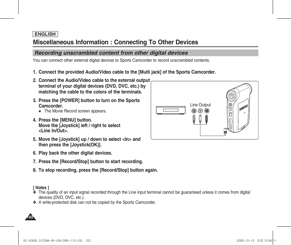 Samsung SC-X300L-XAA User Manual | Page 106 / 119