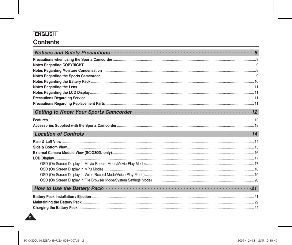 Samsung SC-X300L-XAA User Manual | Page 6 / 119