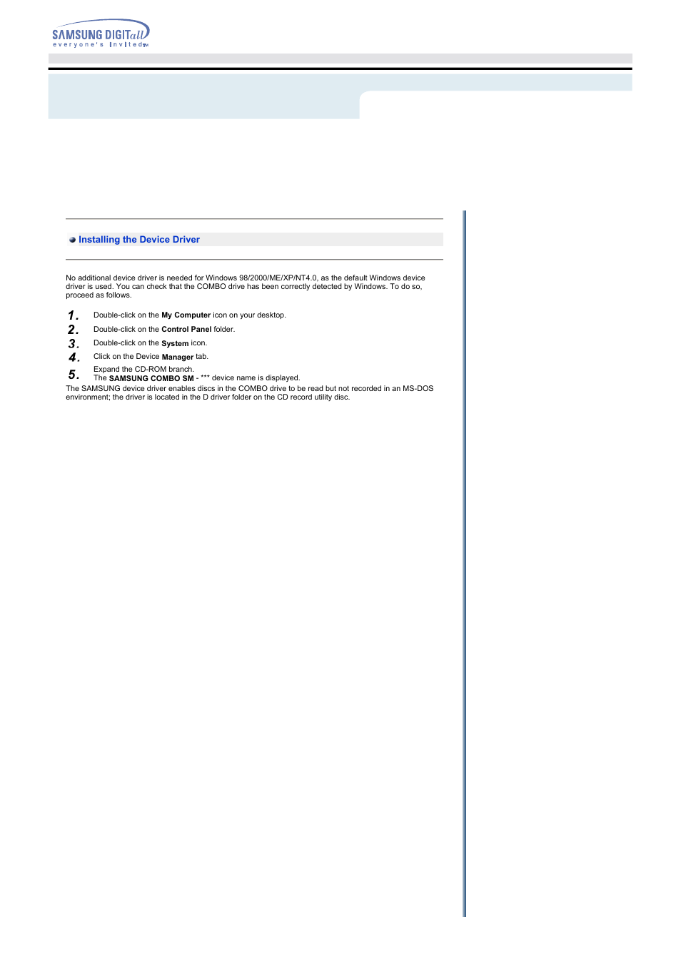 Setup - installing the device driver, Setup | Samsung SM-352FENB User Manual | Page 12 / 22