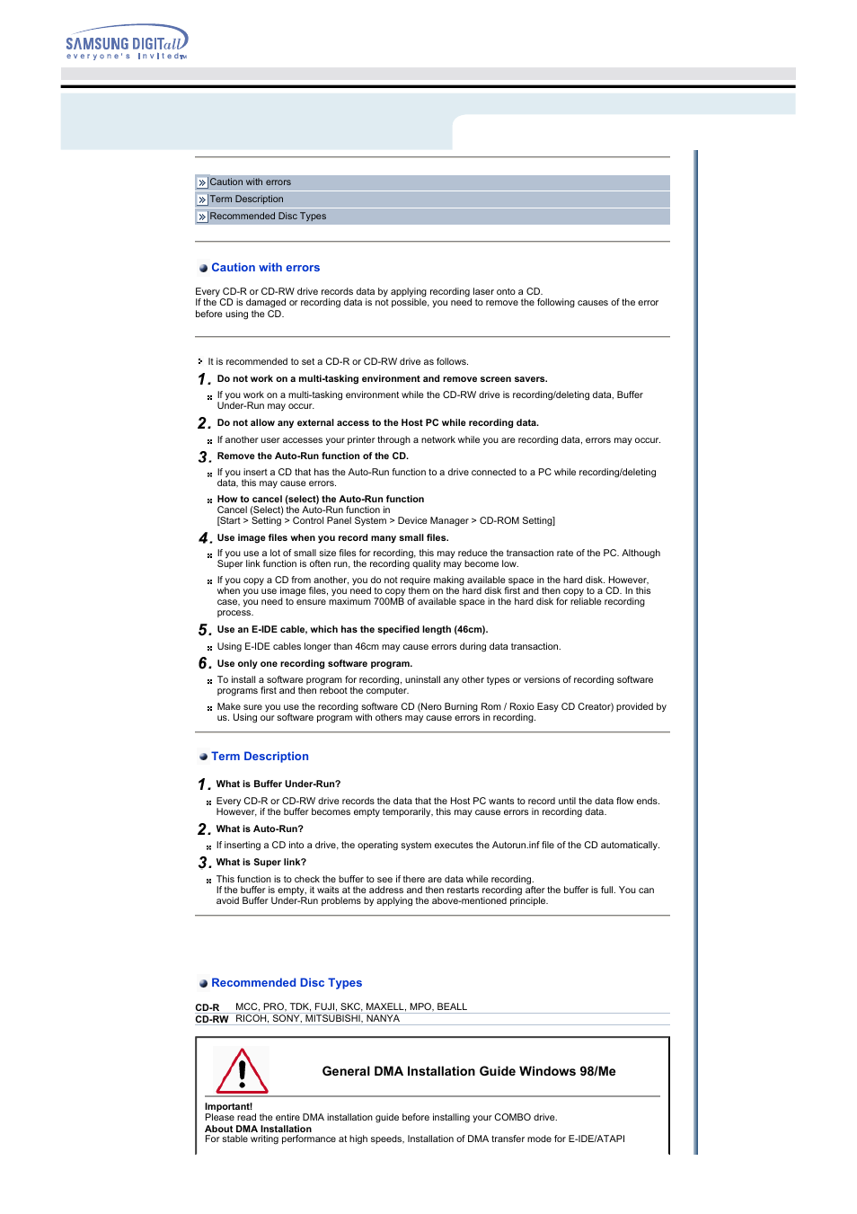 Troubleshooting - caution with errors, Troubleshooting | Samsung SM-352FENB User Manual | Page 19 / 22