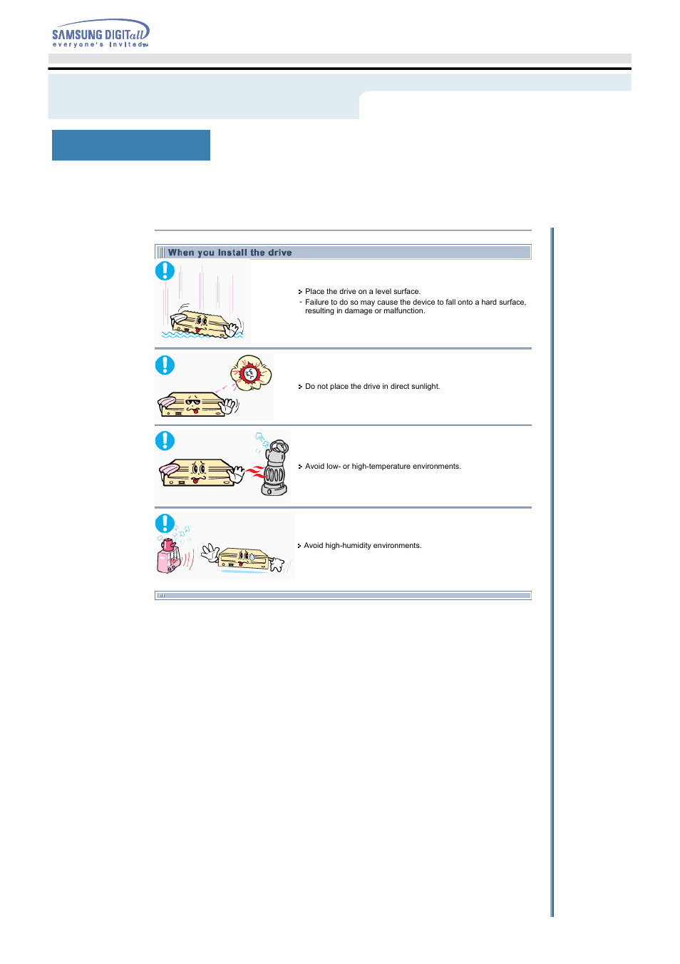Safety precaution - installation, Safety precautions, Installation | Samsung SM-352FENB User Manual | Page 3 / 22