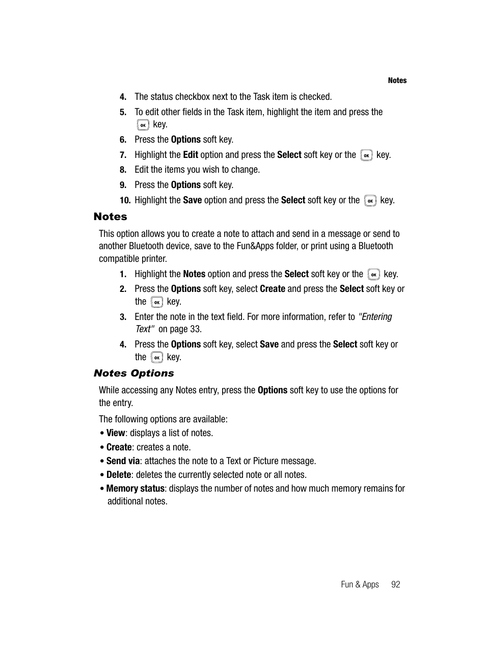 Notes | Samsung SGH-T429OBATMB User Manual | Page 96 / 139