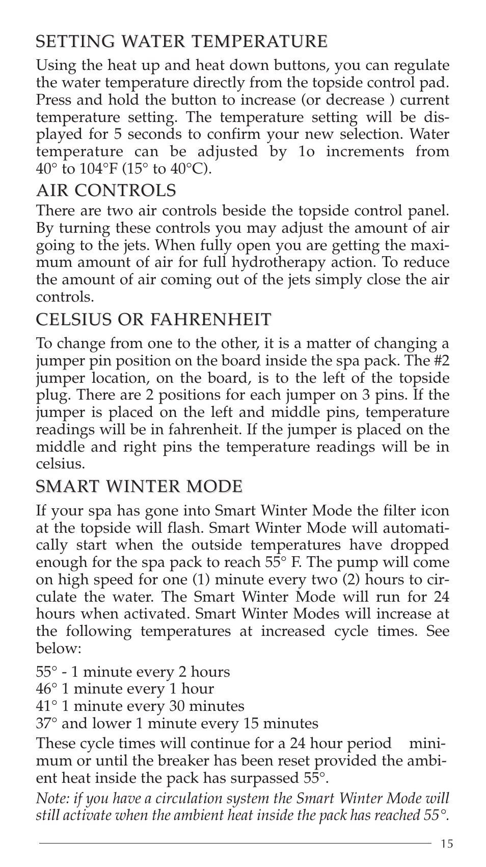 Aruba Spa Hot Tub Models 2003 User Manual | Page 16 / 42