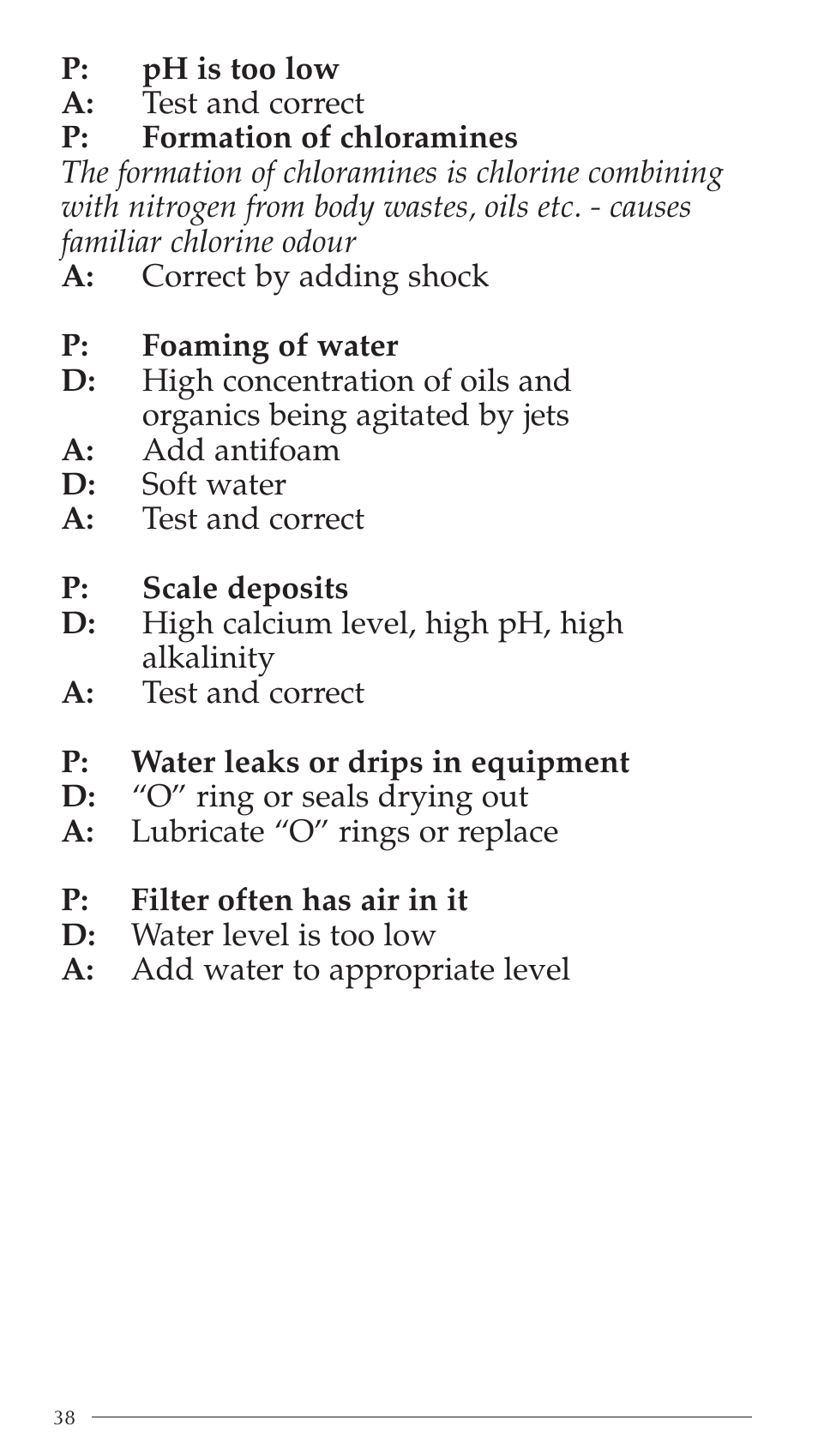 Aruba Spa Hot Tub Models 2003 User Manual | Page 39 / 42