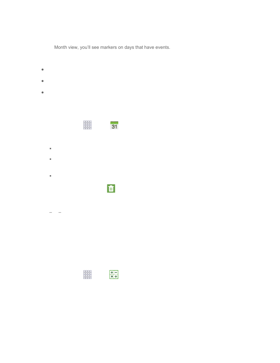 Erase events, Calculator | Samsung SM-G860PZBASPR User Manual | Page 120 / 220
