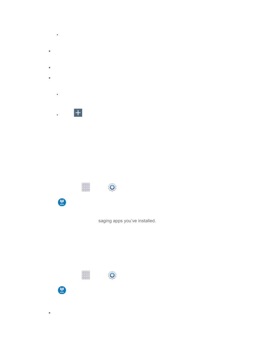More networks settings, Default messaging app settings, Mobile networks settings | Samsung SM-G860PZBASPR User Manual | Page 154 / 220