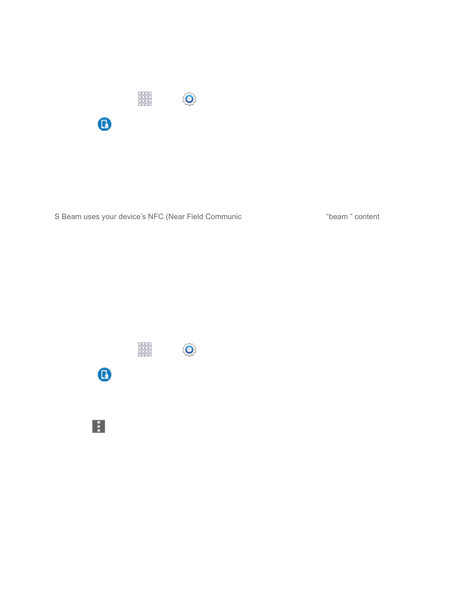 S beam settings | Samsung SM-G860PZBASPR User Manual | Page 157 / 220