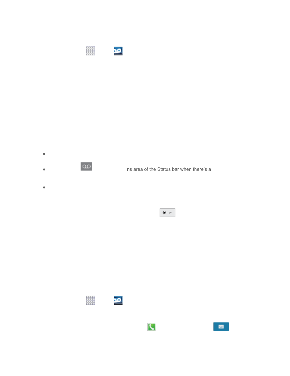 Voicemail notification, Visual voicemail | Samsung SM-G860PZBASPR User Manual | Page 52 / 220