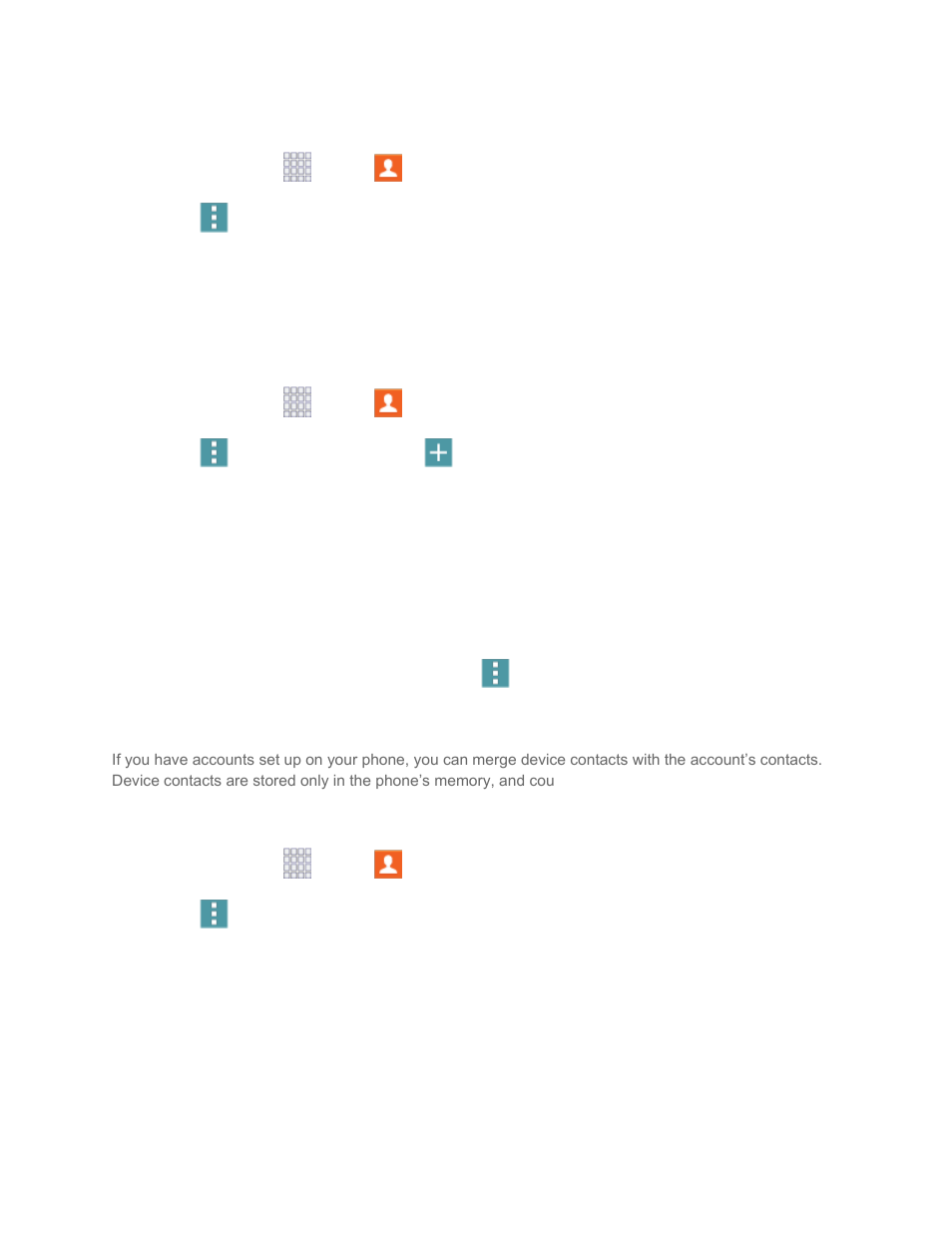 Save a business card as a contact, Merge contacts | Samsung SM-G860PZBASPR User Manual | Page 62 / 220