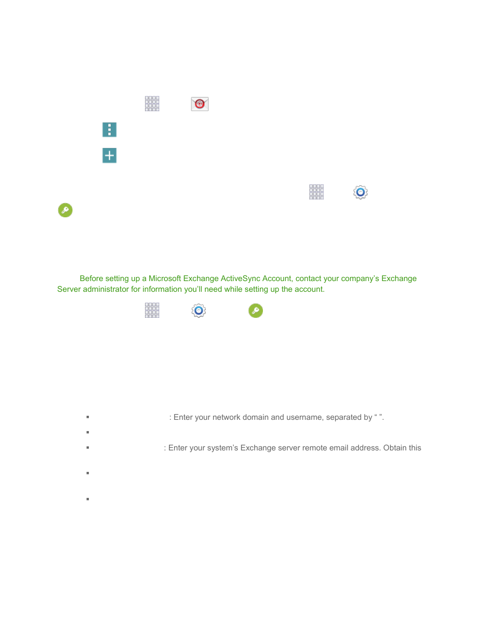 Add a microsoft exchange activesync account | Samsung SM-G860PZBASPR User Manual | Page 71 / 220