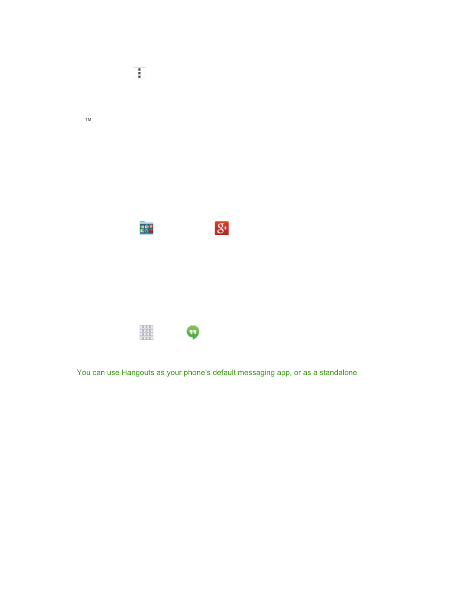 Google, Hangouts | Samsung SM-G860PZBASPR User Manual | Page 81 / 220