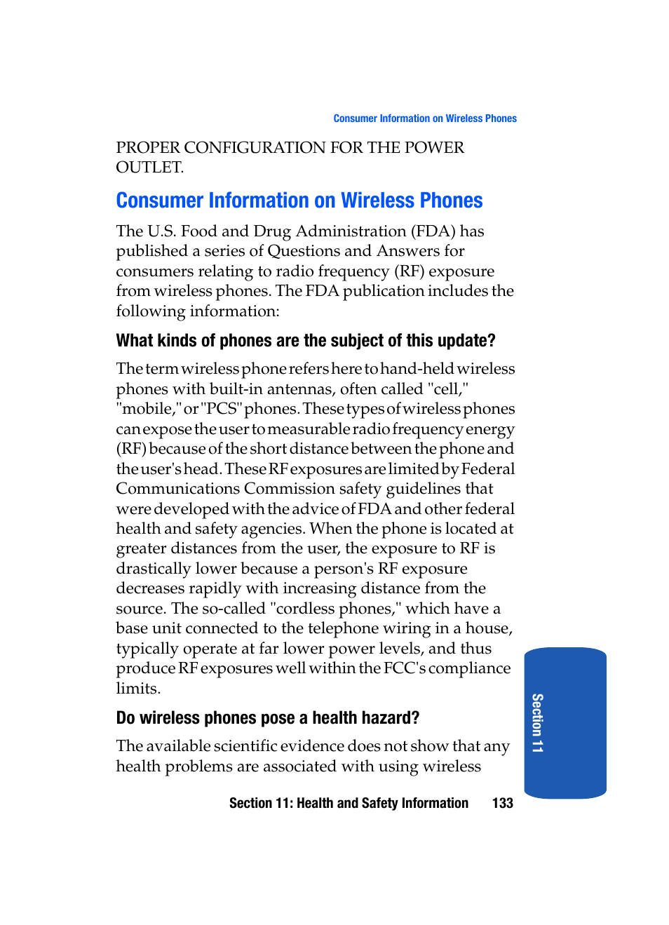 Consumer information on wireless phones | Samsung SGH-T209NBBTMB User Manual | Page 137 / 172