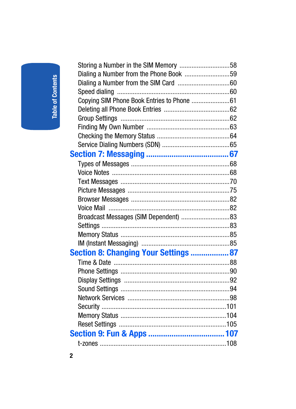 Samsung SGH-T209NBBTMB User Manual | Page 6 / 172