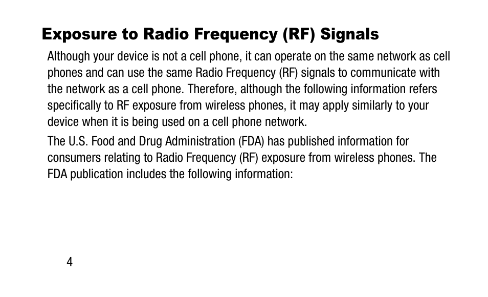 Exposure to radio frequency (rf) signals | Samsung SM-T800NZWAXAR User Manual | Page 14 / 107