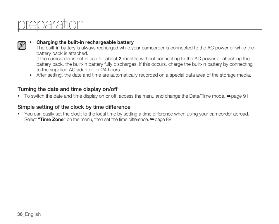 Preparation | Samsung SMX-C14RN-XAA User Manual | Page 46 / 139