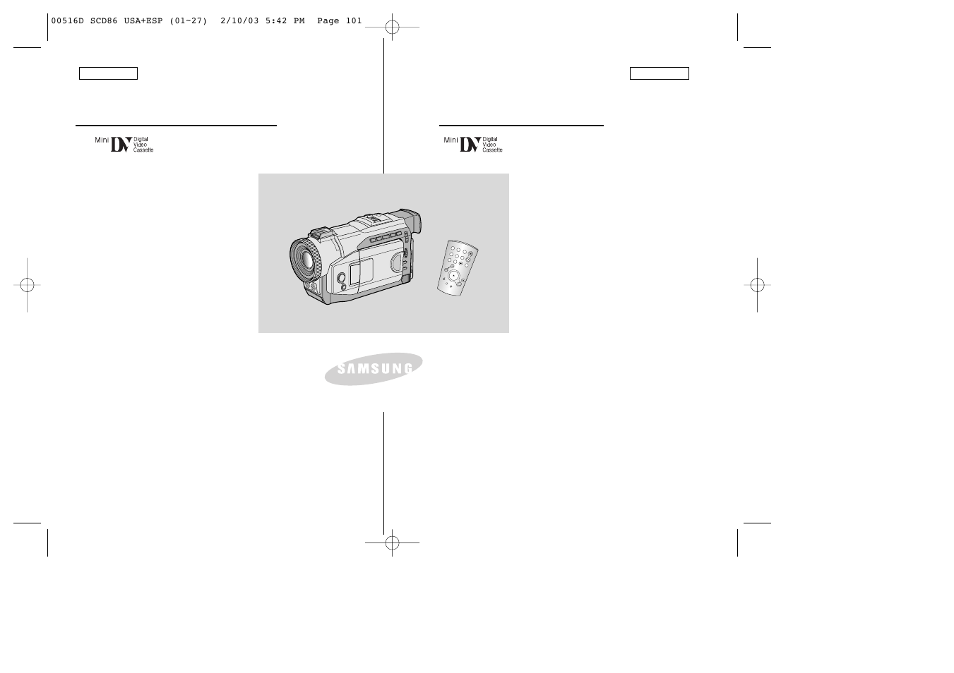 Samsung SC-D86-XAA User Manual | 104 pages