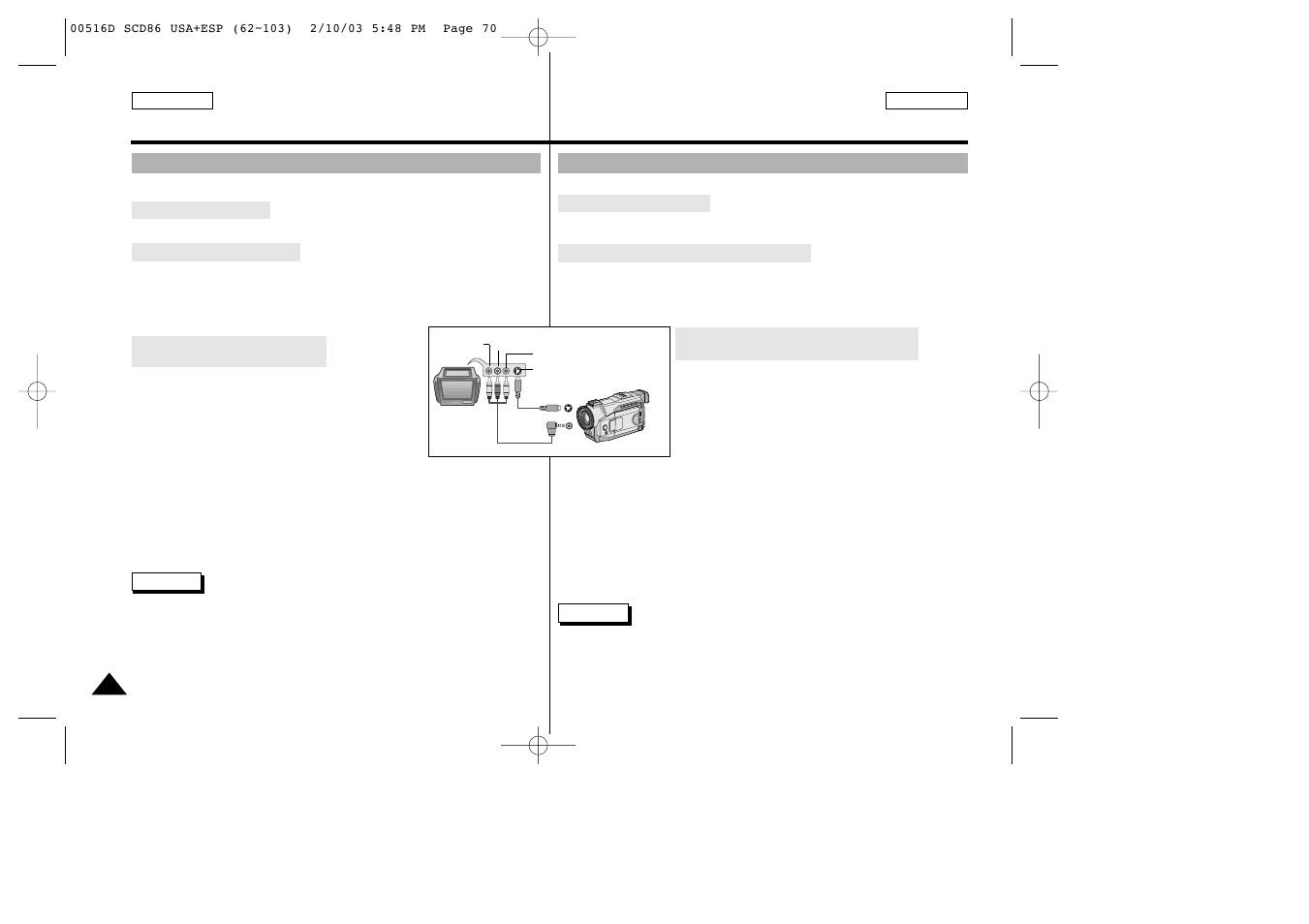 Playback reproducción de cintas | Samsung SC-D86-XAA User Manual | Page 70 / 104