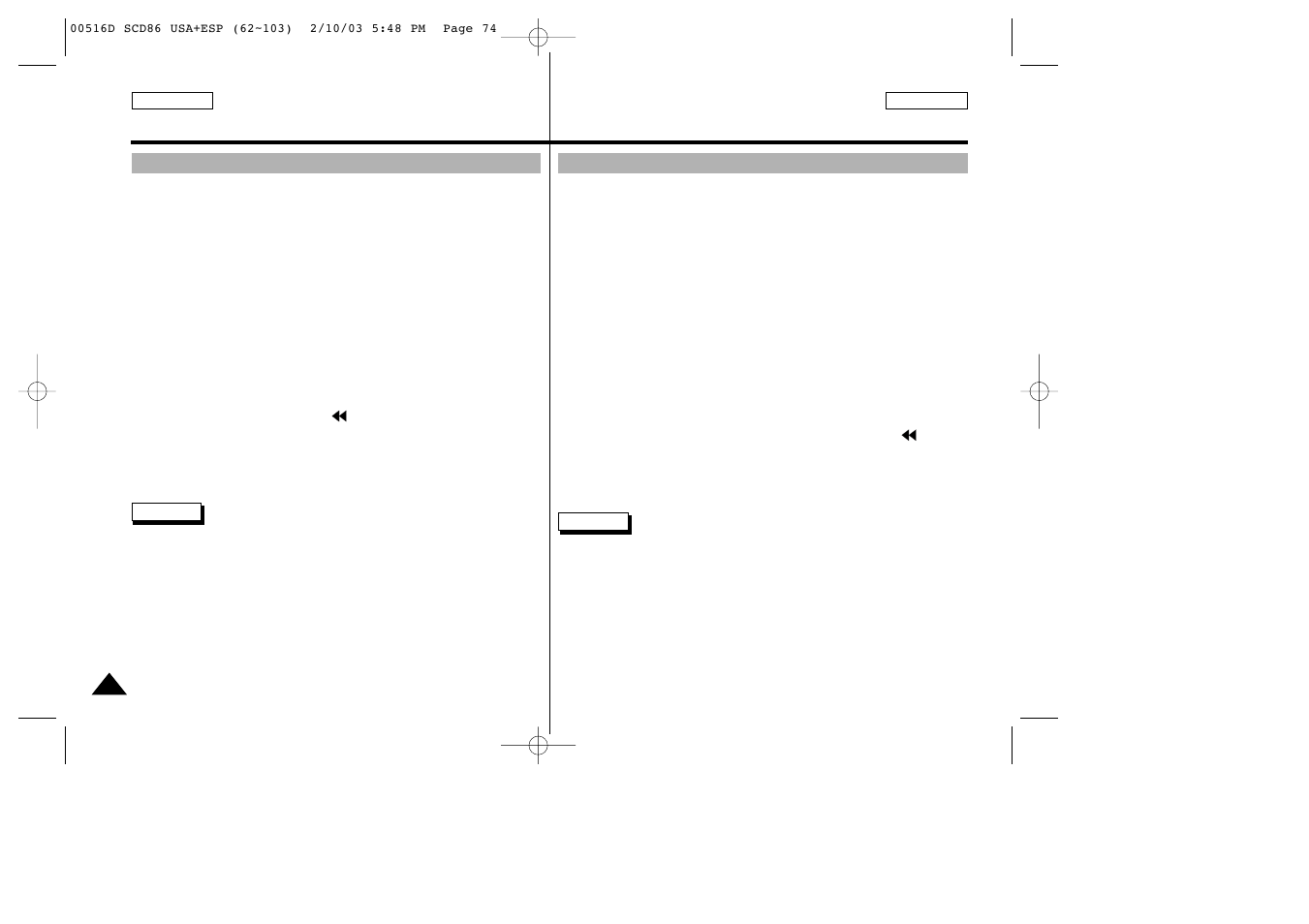 Playback reproducción de cintas | Samsung SC-D86-XAA User Manual | Page 74 / 104