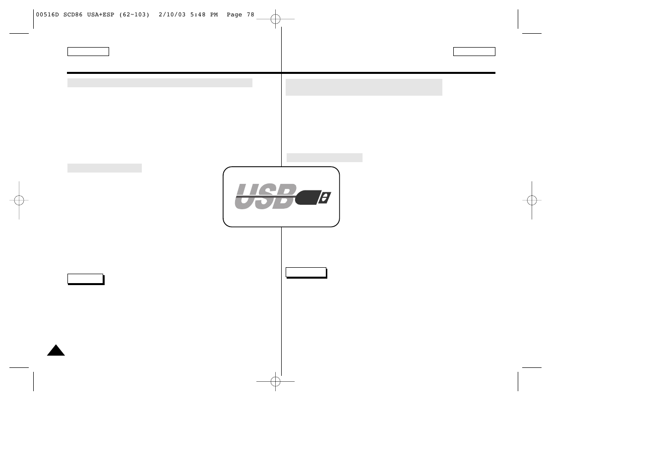 Usb interface interfaz usb | Samsung SC-D86-XAA User Manual | Page 78 / 104