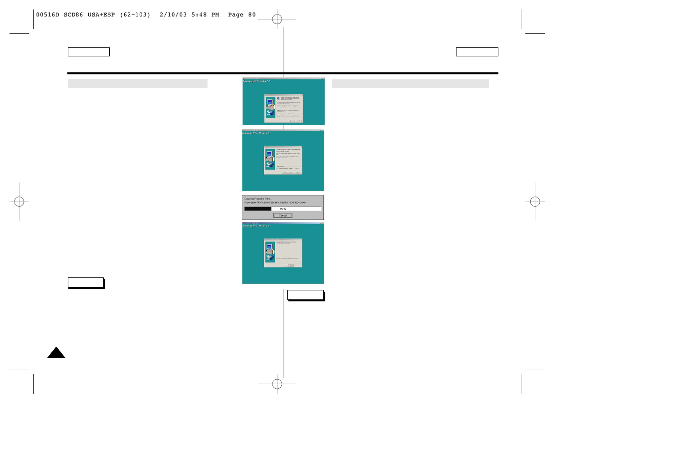 Usb interface interfaz usb | Samsung SC-D86-XAA User Manual | Page 80 / 104