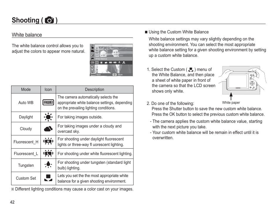 Shooting ( ) | Samsung EC-AQ100ZBPBUS User Manual | Page 43 / 105